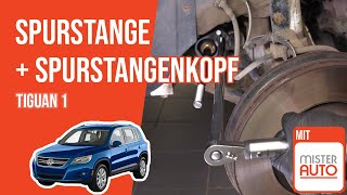 Youtube thumbnail of video "Wie Tiguan 1 Spurstange, Spurstangenkopf wechseln 🚗"