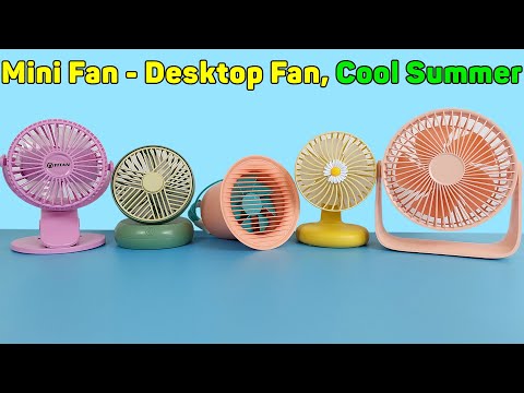 Mini Fan - Desktop Fan, Strong Wind A Comfortable And Cool Summer, Rechargeable | Unboxing & Review