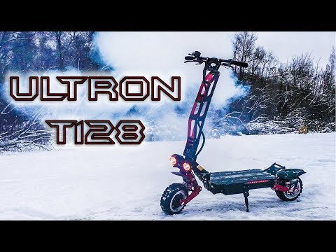 Электросамокат Ultron t128 Буксирует АВТО честный обзор ультрон т128 тест драйв зимой giroskutershop