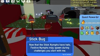 Completing Stick Bug’s quest and opening the tropical gift box (Bee Swarm Simulator)
