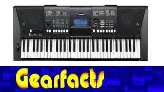 Video thumbnail for Yamaha PSR-E423 keyboard: Direct recorded demo and tour by Gearfacts