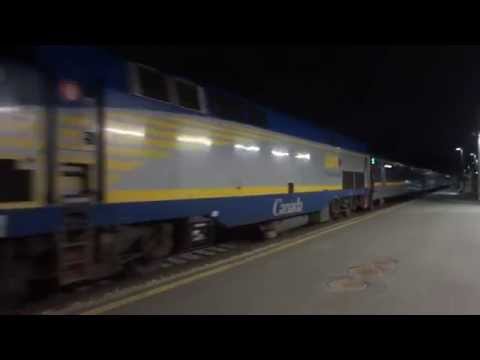 A Rainbow Goderich Exeter Train 580 and Via Train 88 Combined