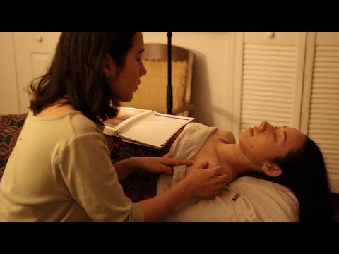 [ASMR] Tracing & Drawing Chinese Acupoint Meridians on Skin (Back, Arms, Legs, Hands Real Person)