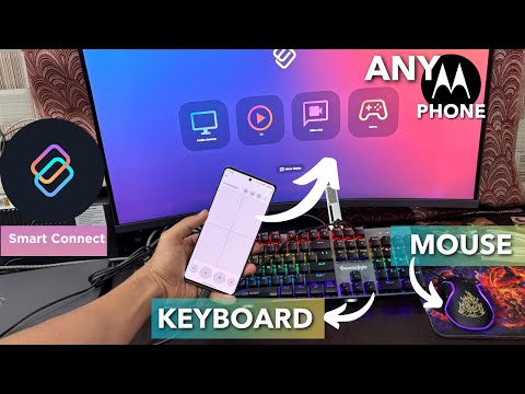 How to Connect Moto Phone with Keyboard, Mouse & External Monitor Using Smart Connect app with wire
