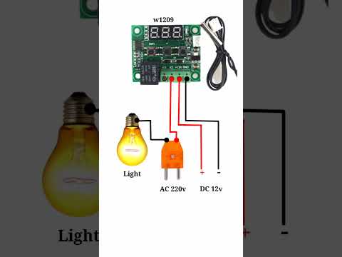W1209 temperature controller wiring for incubator #shorts