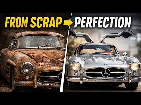 1955 Mercedes-Benz 300 SL | From Rusted Scrap to Perfection #MercedesBenz #300SL  #CarTransformation