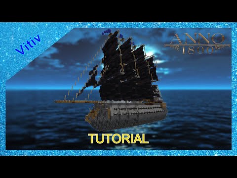 Anno 1800 Pirate Ship-of-the-line in Minecraft - 1:1 Scale - Tutorial
