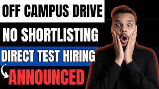 Direct Test Hiring | Biggest Hiring 2026, 2025, 2024 Batch |KPMG Hiring, Alacriti | Off Campus Drive