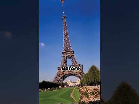 The most beautiful and famous tower 🗼 of this world 🌍 is destroyed 🙏🏻#eiffeltower #paris