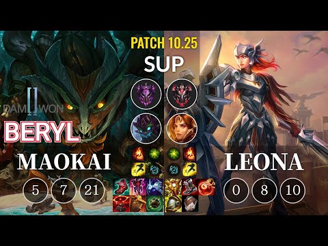 DWG BeryL Maokai vs Leona Sup - KR Patch 10.25