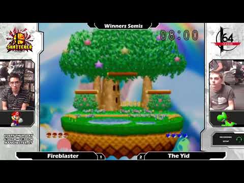 Smash 64: Fireblaster (Yoshi/Mario) V The Yid (Yoshi) - Shattered 106 Tourney