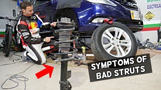 SYMPTOMS OF BAD STRUT SHOCK on Hyundai Sonata Elantra Accent Veloster Santa Fe Tucson