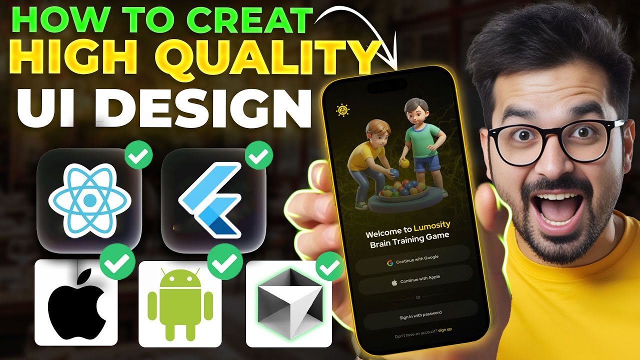 How to develop Mobile APP UI Design for React native and Flutter and implement in AI Code Editor