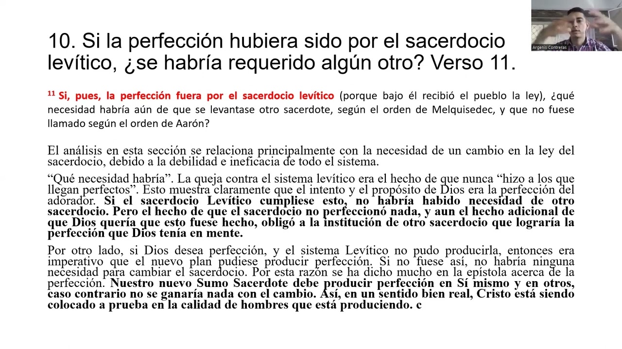 ESCUELA SABATICA 1889 "CARTA A LOS HEBREOS". LECCION 12 PARTE 2. Sebastián Murillejo.