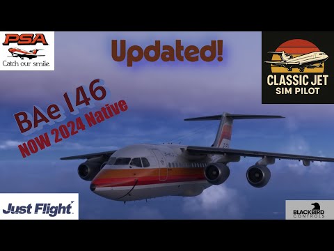 JustFlight BAe146 Updated! PSA Retro Jet in MSFS 2024