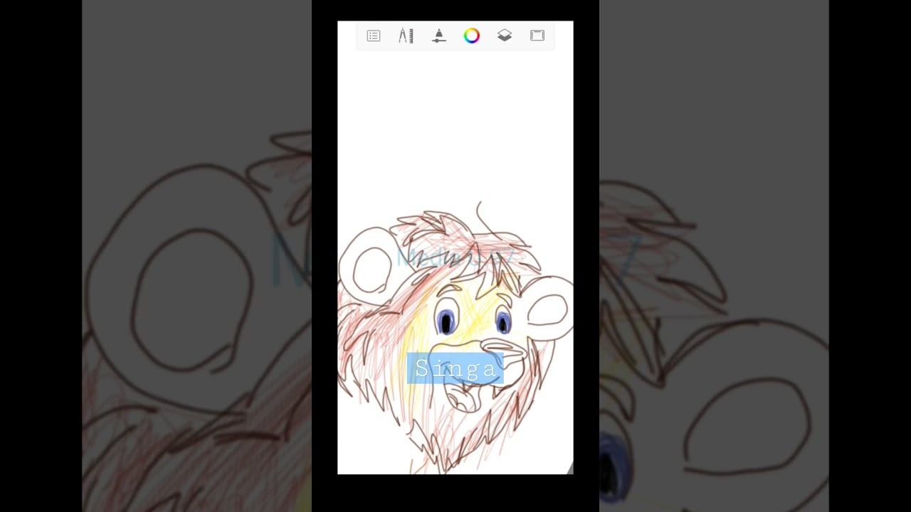 Gambar Singa Keren Sekali #singa #gambar #drawing #animasi #kartun #anime