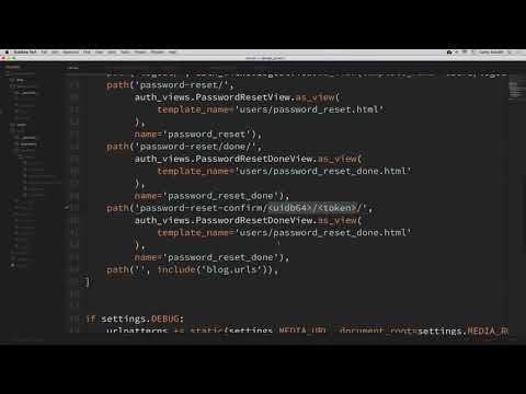 Python Django Tutorial  Full Featured Web App Part 12   Email and Password Reset