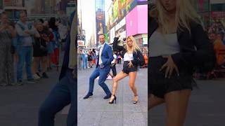 Times Square’s smoothest criminals? 🤔 @MontanaTucker #nyc #michaeljackson #nickkosir