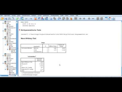 Wilcoxon Rangsummentest (U-Test) mit SPSS