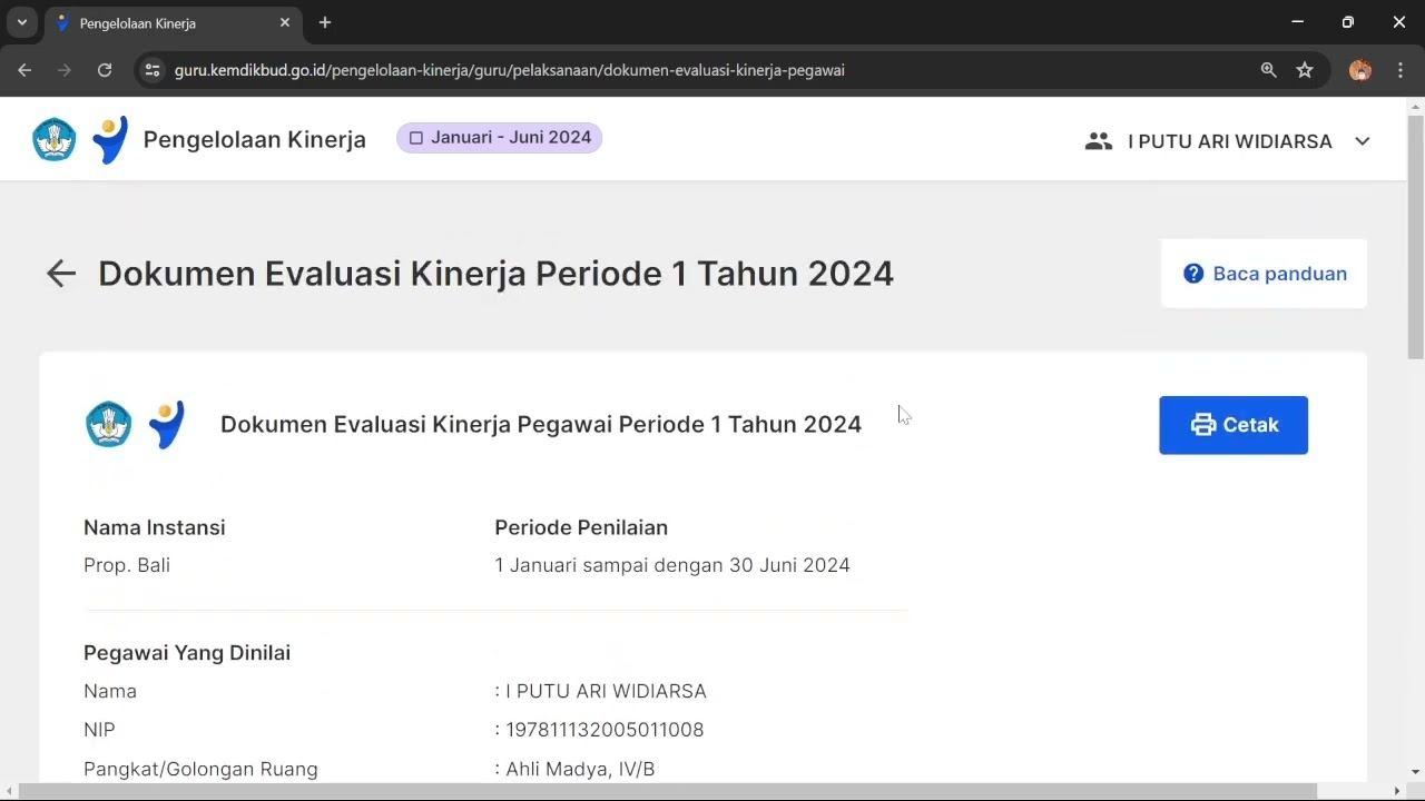 Cara Download Penilaian Kinerja Periode I PMM 2024
