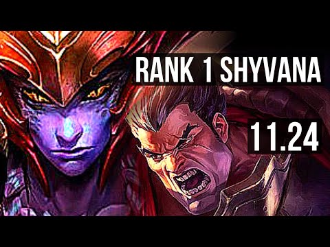 SHYVANA vs DARIUS (TOP) | Rank 1 Shyvana, 5/2/6 | KR Grandmaster | 11.24