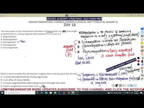 MAGNETISM[MOVING CHARGE.DOMAIN AND TERRESSTIAL MAGNET]GCE\JAMB|WAEC|JUPEB