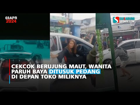 Cekcok Berujung Maut, Wanita Paruh Baya Ditusuk Pedang di Depan Toko Miliknya