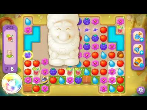 Gardenscapes super hard level 2425 (no boost) 15 moves