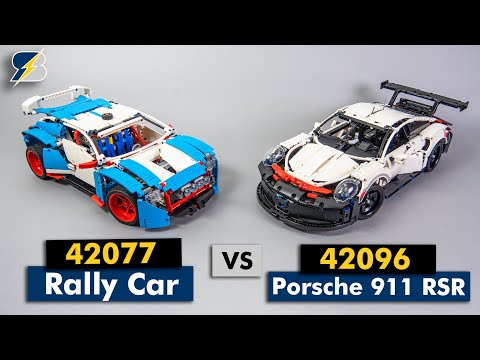 Separated at birth? LEGO Technic 42077 Rally Car vs 42096 Porsche 911 RSR