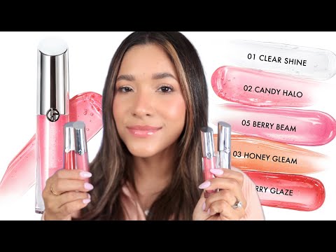 New Armani Beauty Prisma Glass Hydrating Lip Gloss Oil | Lip Swatches