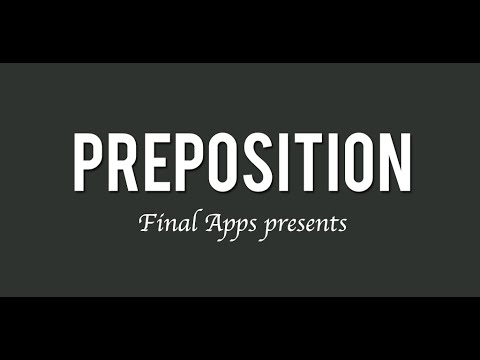 English Grammar- Preposition Video