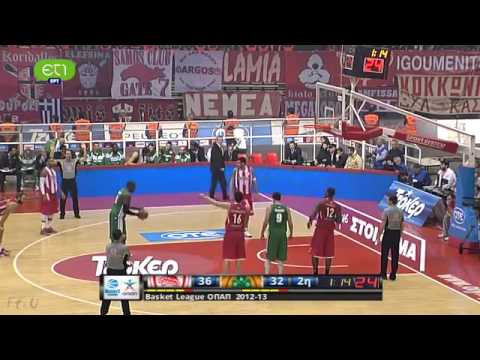 Olympiakos vs Panathinaikos 72-67 (Greek League - Game 15) 04-02-2013