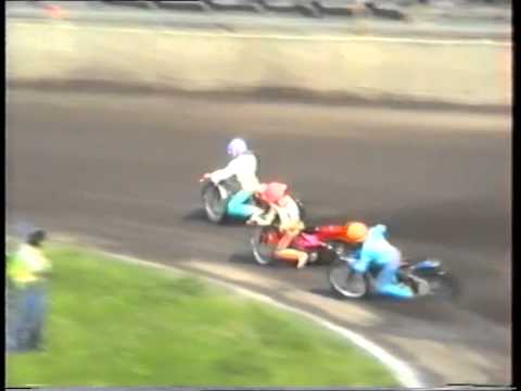 1992 Włókniarz Częstochowa vs Stal Rzeszów - upadek Krzystyniaka