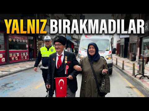 Kıbrıs Gazisi’ne yürüyüş sırasında anlamlı destek