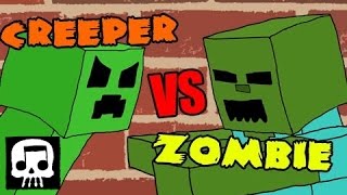 Minecraft Rap Battle - Creeper vs. Zombie [JT Machinima and Brysi]