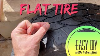 How to Plug and Repair a Flat Tyre! Nail / Screw DIY puncture FIX!