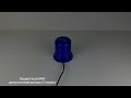 Modrý LED maják 12/24V - 96x 1W LED / pro pevnou montáž / modrý hliníkový obal / ECE R65 (ø 124 x 127 mm) - Video Youtube