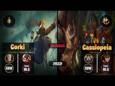 Perkz CORKI (Mid) [Lethal Tempo] VS CASSIOPEIA - Challenger EUW Patch 10.3