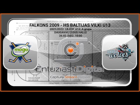 2021/2022: LBJČH: U13A : FALKONS 2009 - HS Baltijas Vilki U13