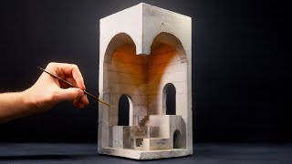 How to Think Inverted | Concrete Sculpture Diorama