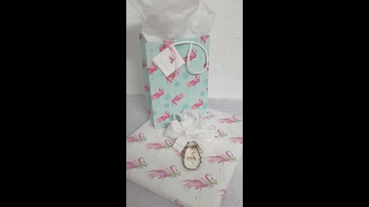Holiday Gift Wrapping Ideas Pink Flamingo