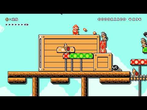 Aircraft Adventure by Dark-Jami 🍄 Super Mario Maker 2 ✹Switch✹ #bce