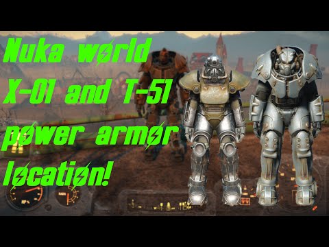 Fallout 4 Nuka World X-01 And T-51 Power Armor Location!