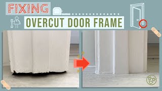 Fix OVERCUT Door Frame GAP at Base of Door Jamb/Casing with WOOD FILLER