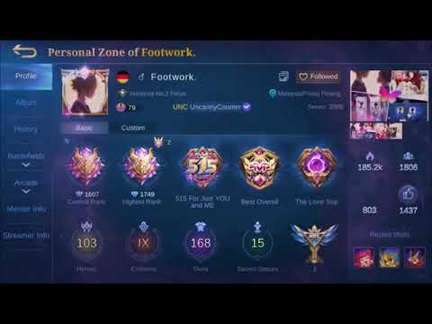 TOP GLOBAL FREYA BY" Footwork." MOBILE LEGENDS BANG BANG