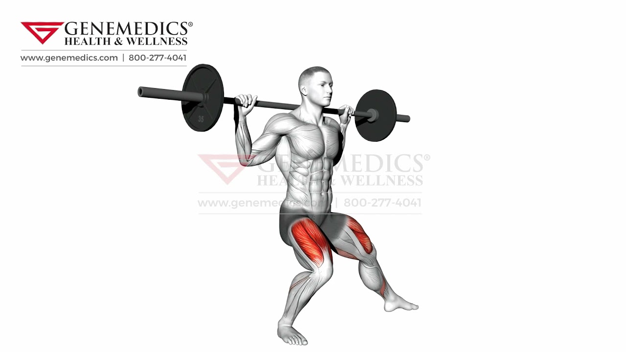 Barbell Side Split Squat version 2 Thighs Exercise