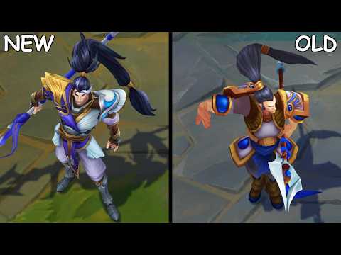 Xin Zhao Rework NEW vs OLD All Skins Comparison (League of Legends)