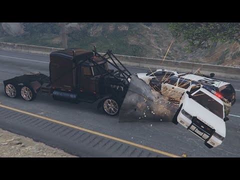 GTA 5 - Dangerous & Heavy Truck Crashes