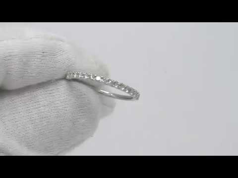 1.71MM CHANNEL PAVÉ-SET DIAMOND RING IN 18K WHITE GOLD - 0.33ct