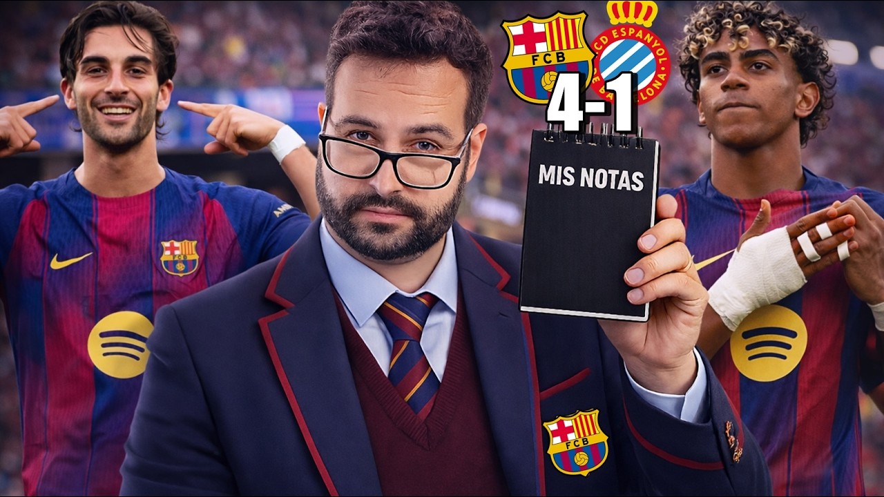 Las NOTAS del BARÇA 4-1 ESPANYOL ¡Un 10 y solo un SUSPENDIDO!